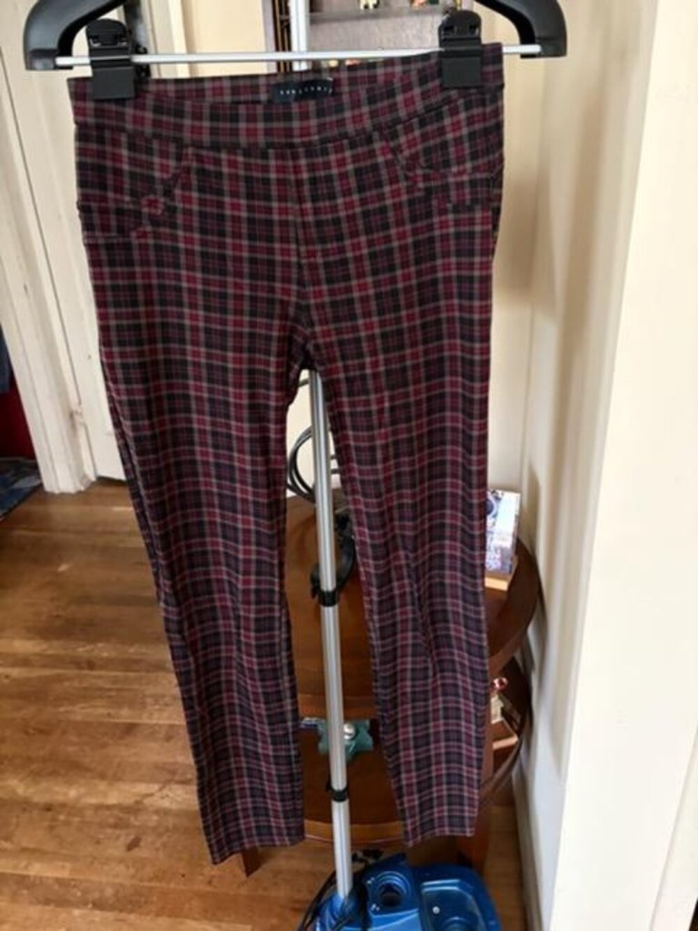 Sanctuary Plaid Stretch Pull-On Pants